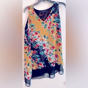 Zac & Rachel asymmetric sleeveless top.